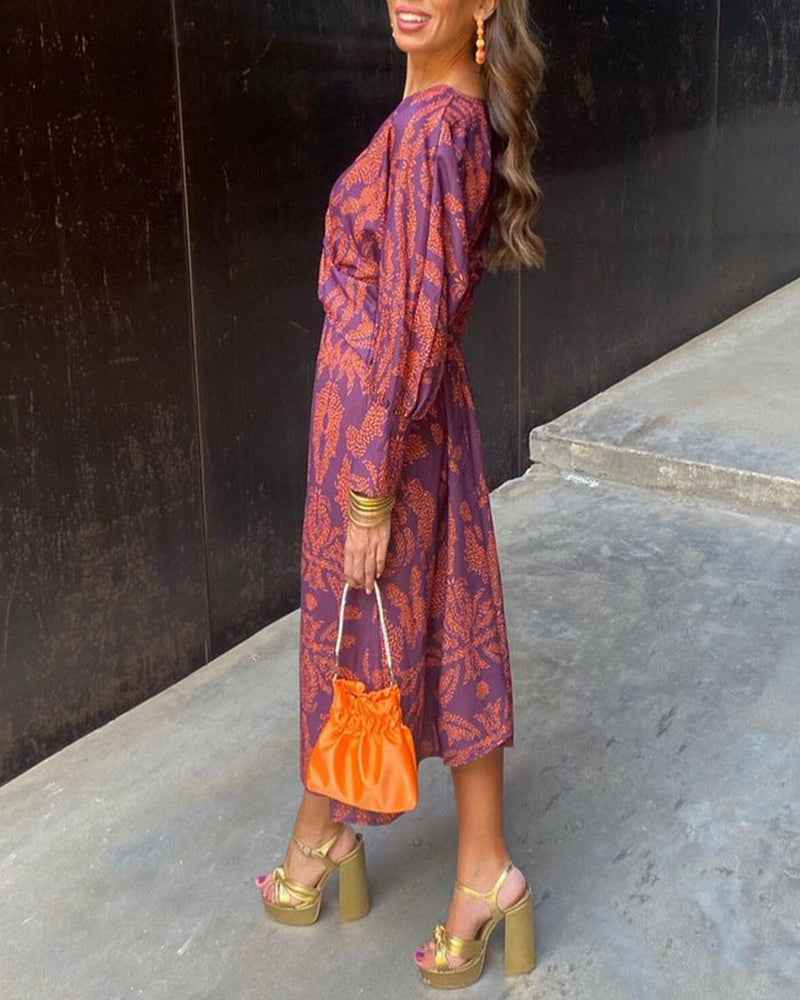 Catrina | Bohemian Midi Jurk met Print
