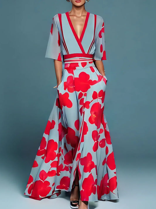 Quincie | Elegant Floral Maxi Dress