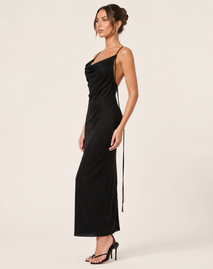 Ohanna | Robe midi élégante à col bénitier