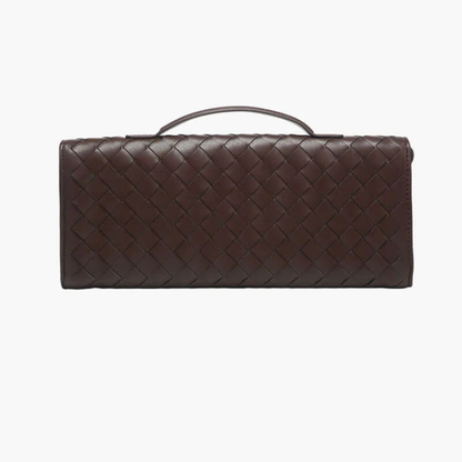 Tanyah | Elegant Brown Woven Clutch