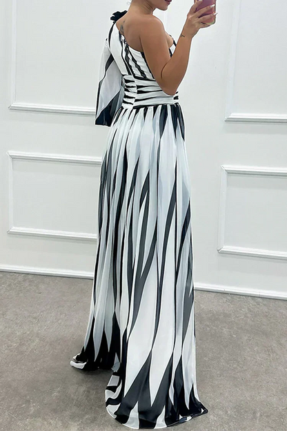 One Shoulder Gala Maxi Dress With Split