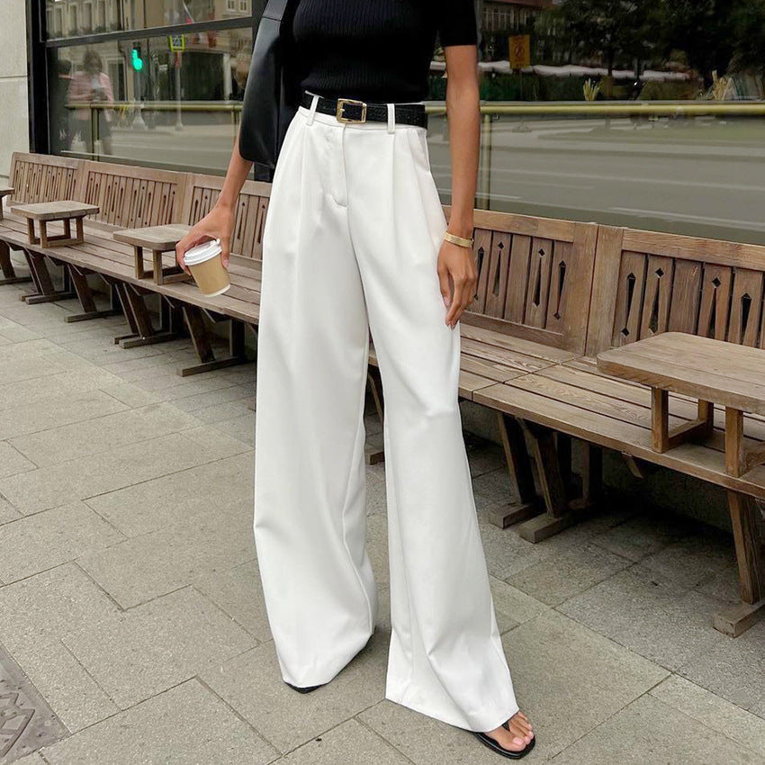 Ilena | High Waist Pantalon met Wijde Pijpen