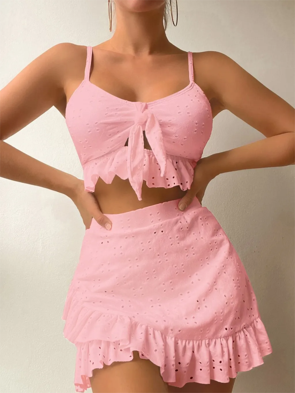 Bonafila | Zomerse Set met Broderie en Ruches