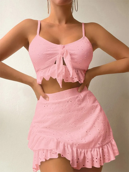 Bonafila | Zomerse Set met Broderie en Ruches