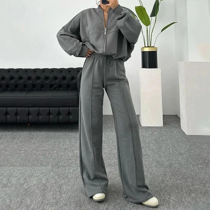 Comfortabele Oversized Loungewear Set met Wijde Broek