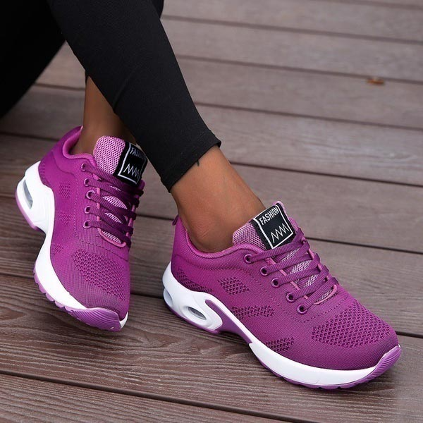 Comfortable Breathable Women's Sneakers with Lace-Up Closure