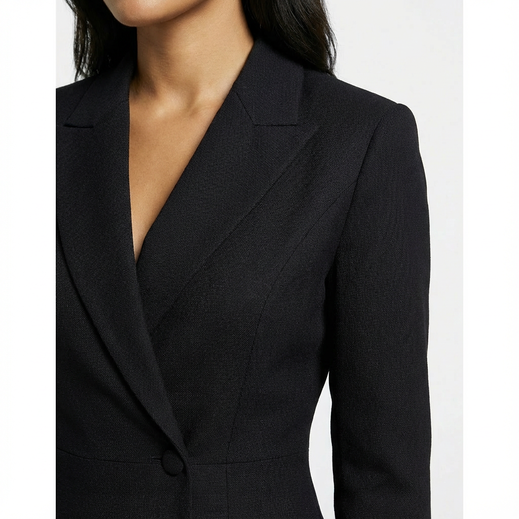 Robe blazer élégante pour femmes avec détail boutons et manches longues