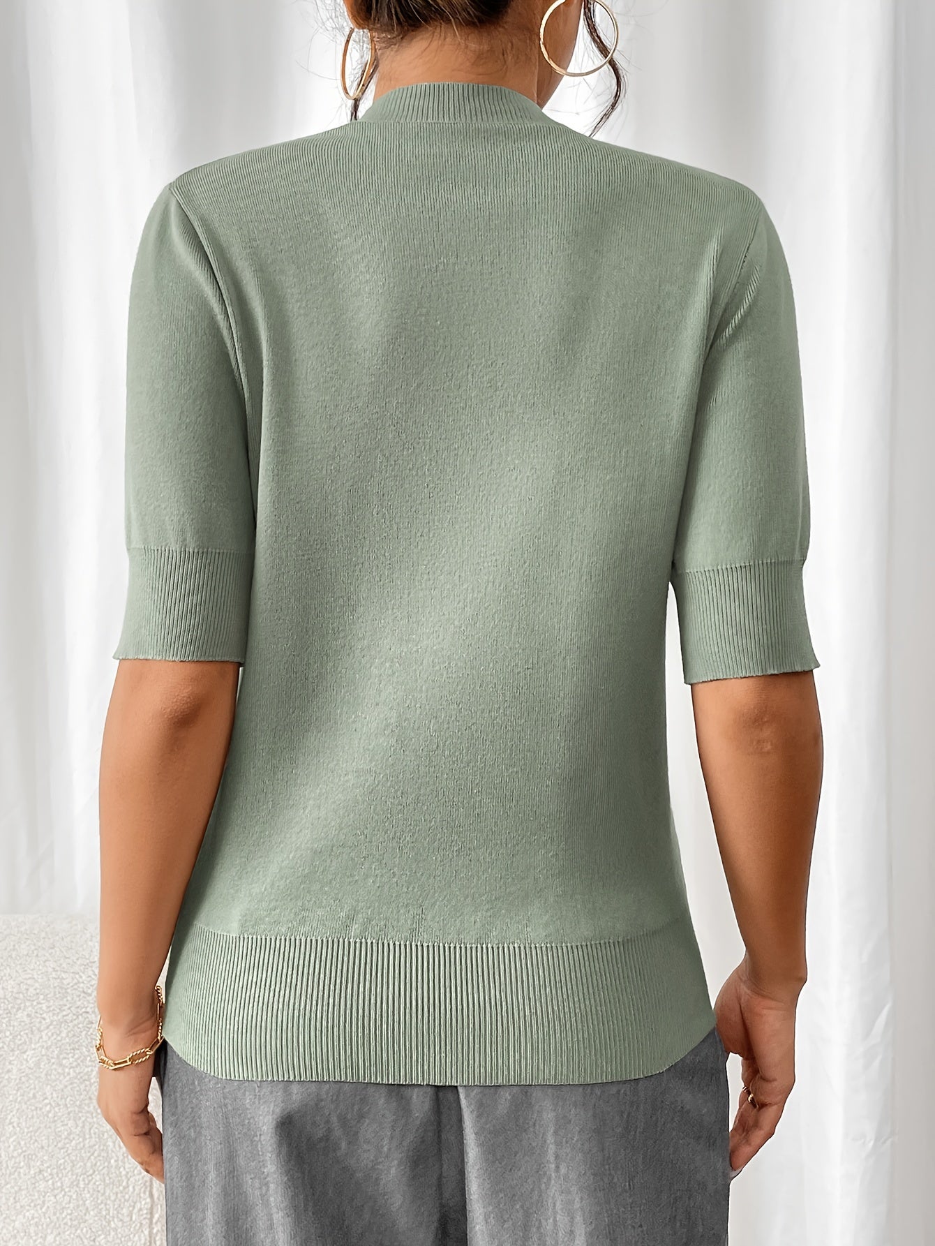 Nerissa | Ribbed Short-Sleeve Top