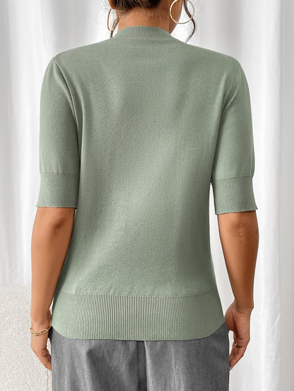 Nerissa | Ribbed Short-Sleeve Top