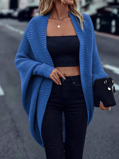 Warm Lang Gebreid Dames Vest Met Losse Pasvorm