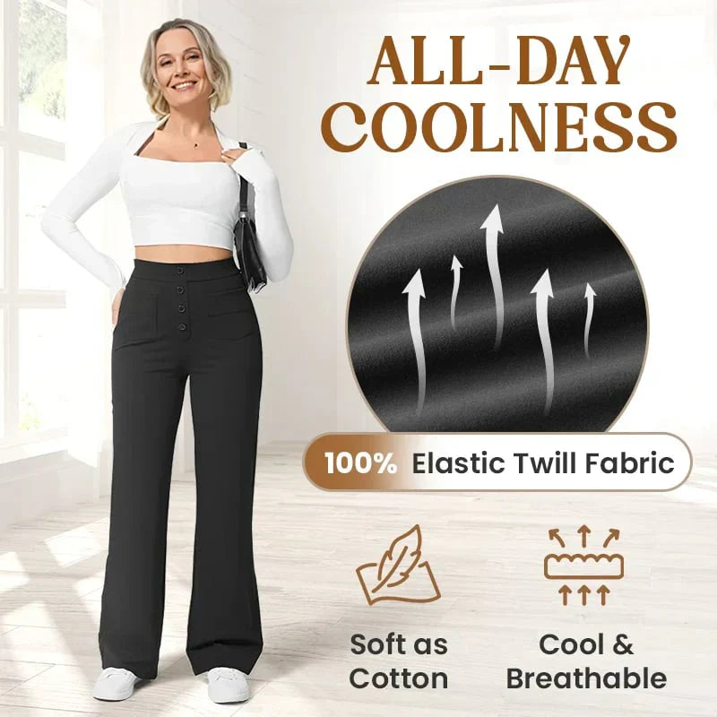 Amalie | Pantalon taille haute à jambes larges