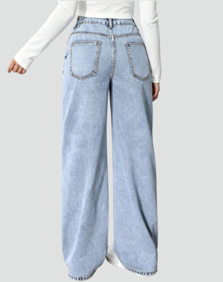Trendy comfortabele dames denim broek