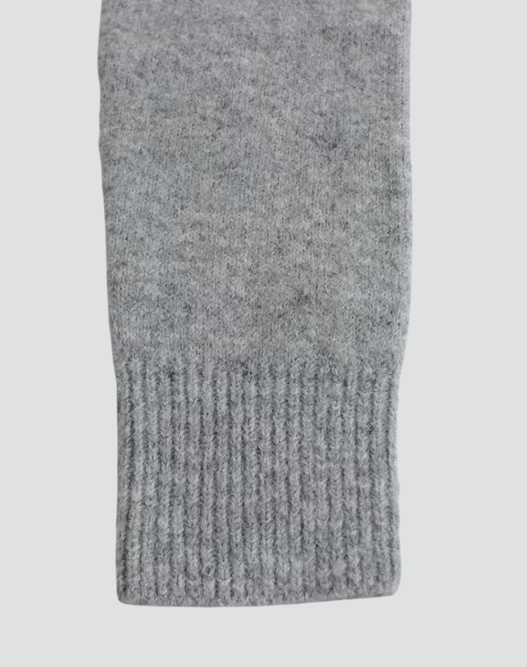 Pull col roulé chaud tricoté pour femmes à manches longues
