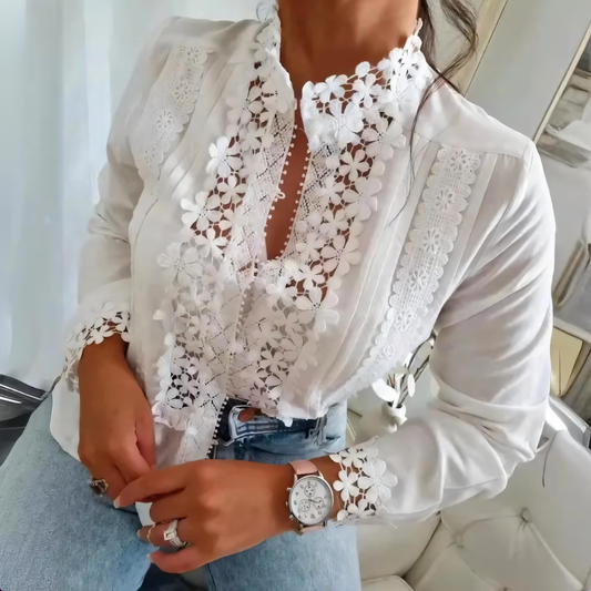 Kinslee | Bloemen Borduursel Blouse
