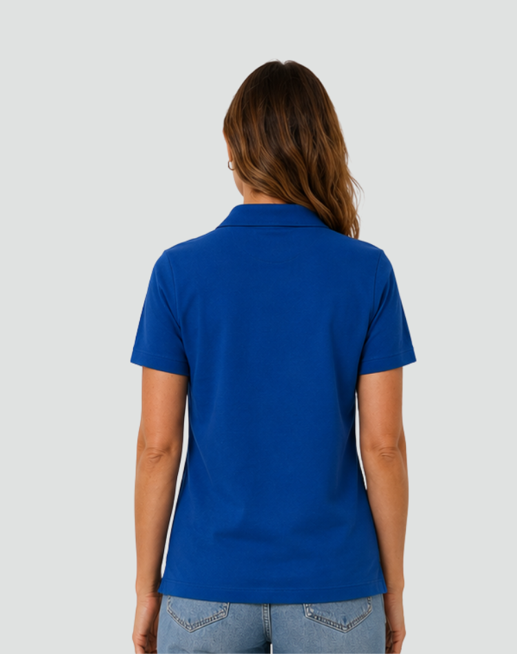 Casual Women's Polo Shirt With Short Sleeves And Button Closure