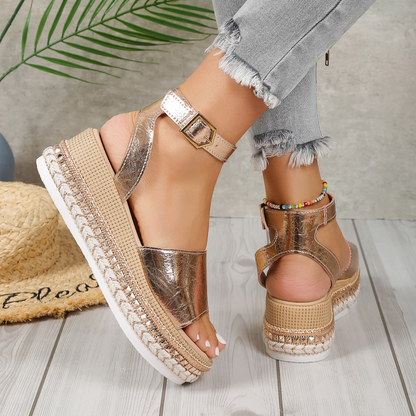 Romy | Elegante Plateau sandalen met Enkelbandje