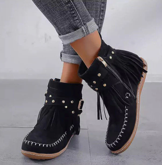 Margo | Suède Fringe Laarzen