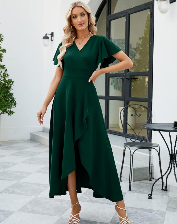 Julietta | Knoop Jurk met Taille Detail voor Dames