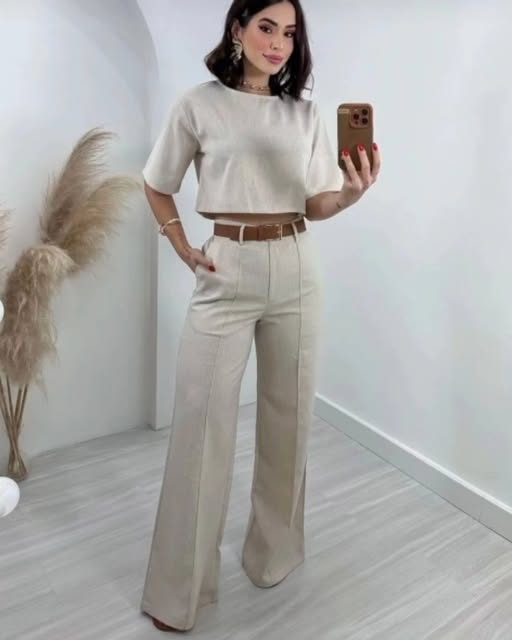 Pauline | Casual Twee-delige Set met Flared Broek