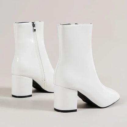 Elegante Comfortabele Dames Enkellaarsjes met Hak
