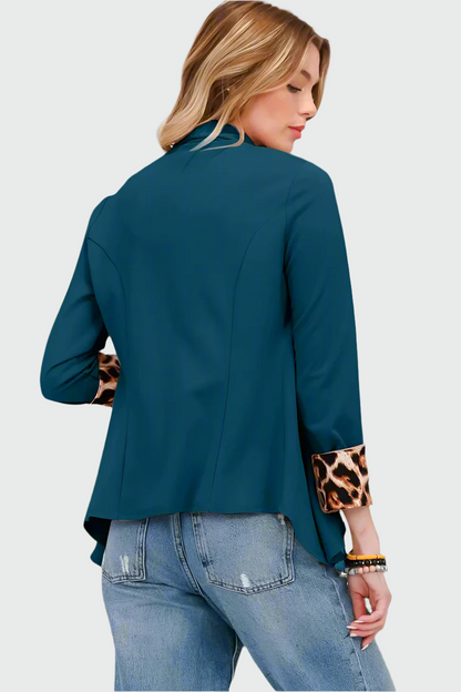 Taura | Casual Blazer met Panterdetail