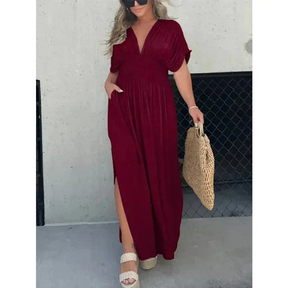 Shina | V-Neck Maxi Jurk