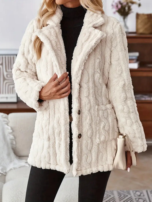Oversized Zachte Comfortabele Dames Jas met Lange Mouwen