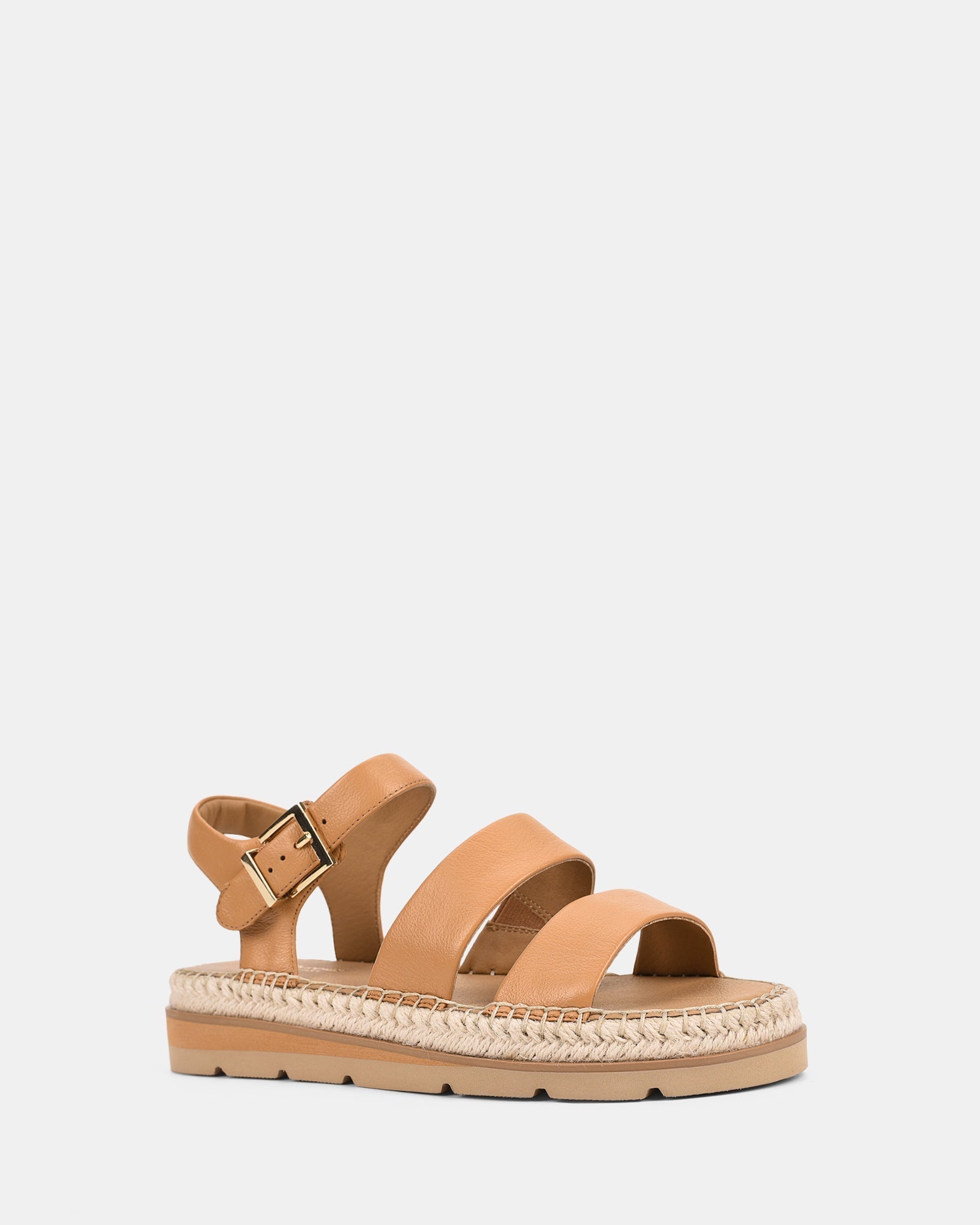 Casual Karamel Dames Sandalen met Verstelbare Gesp