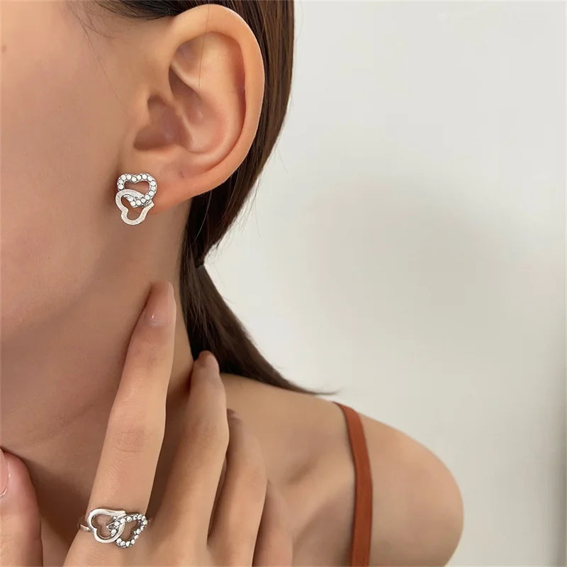 Silke | Hartvormige Sieradenset met Strass