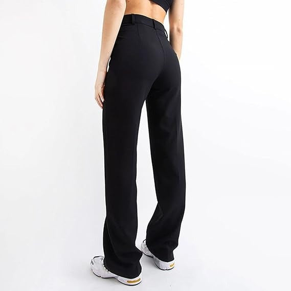 Hoge Taille Dames Pantalon met Rechte Pasvorm