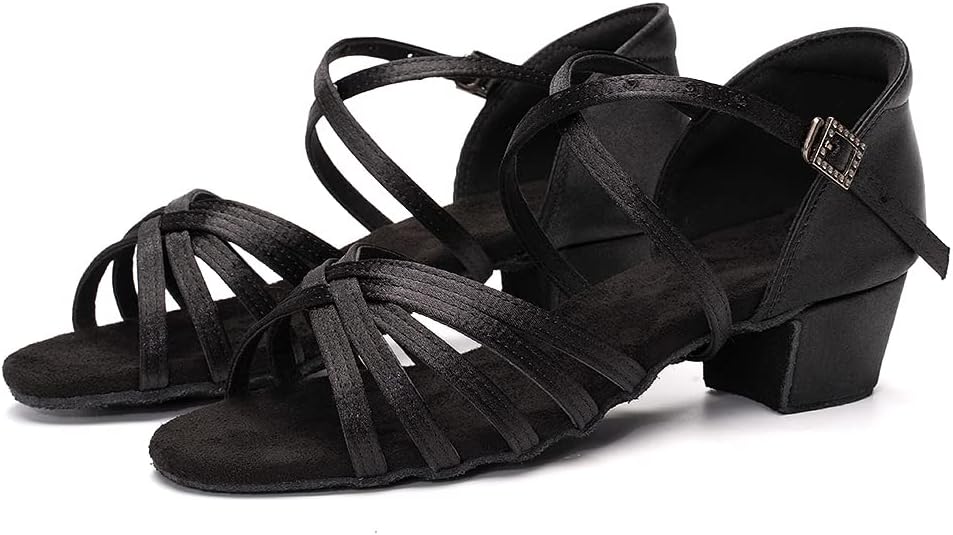 Sandales Élégantes Noires pour Femmes avec Talon Bloc et Bride Cheville