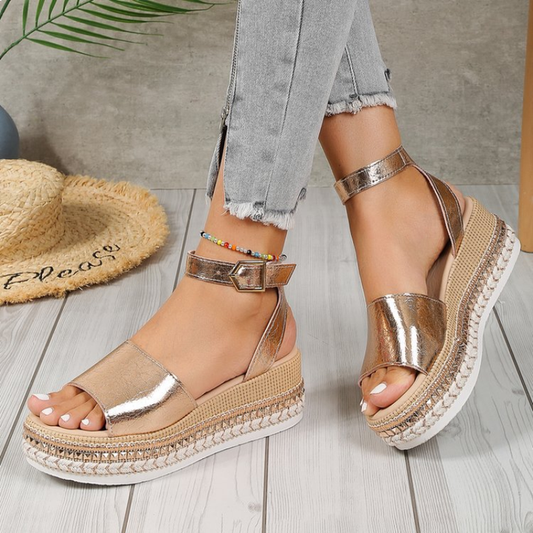 Romy | Elegante Plateau sandalen met Enkelbandje