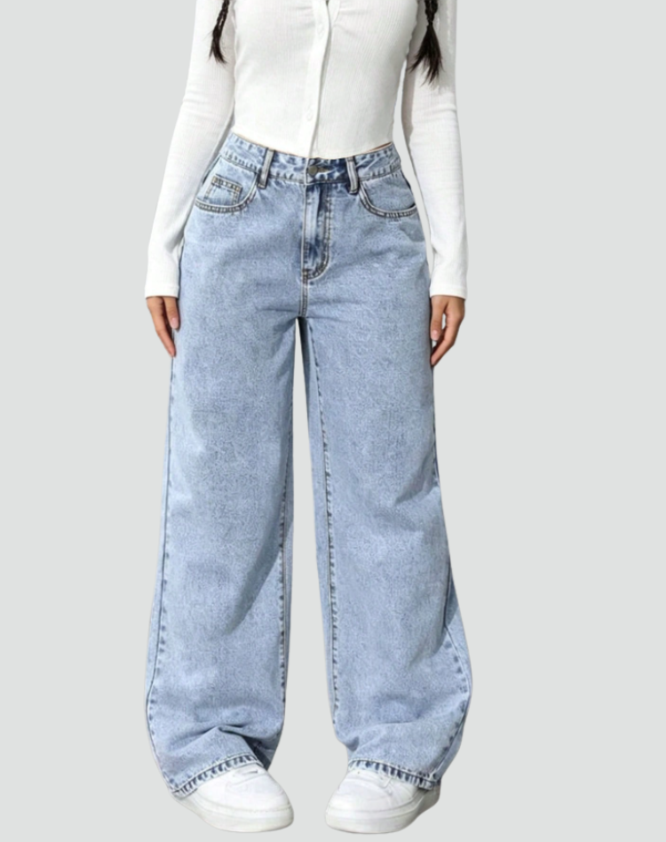 Trendy comfortabele dames denim broek