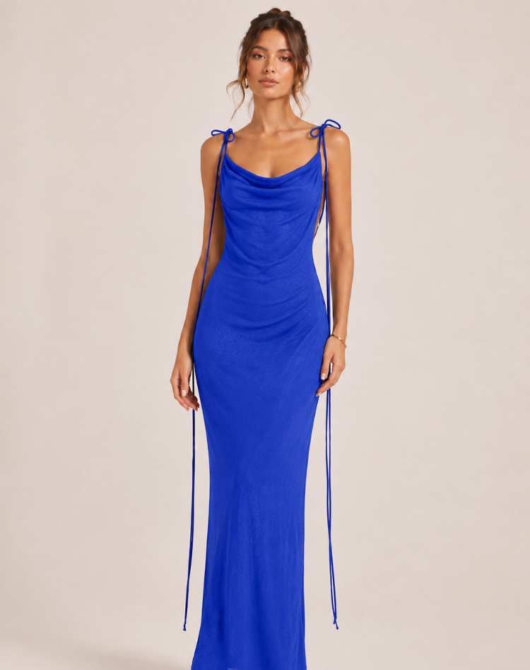 Ohanna | Robe midi élégante à col bénitier