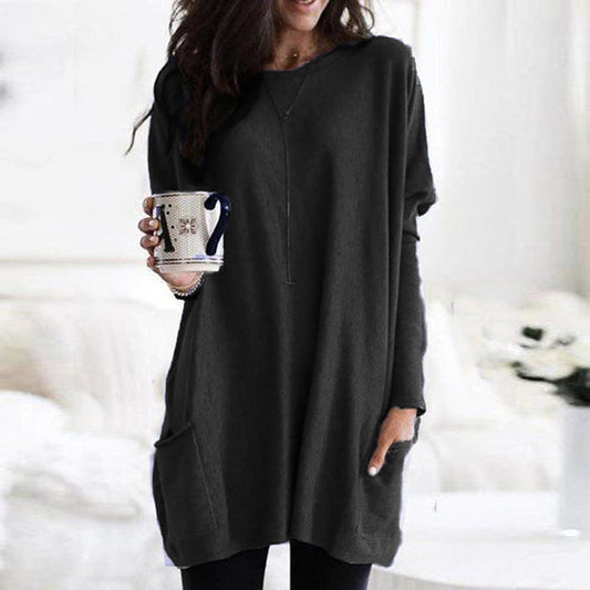 Stijlvolle Comfortabele Oversized Dames Trui met Zak