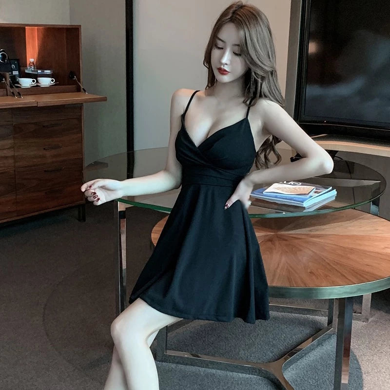 Valynn | Zomerse A-lijn Jurk met V-Hals en Spaghettibandjes