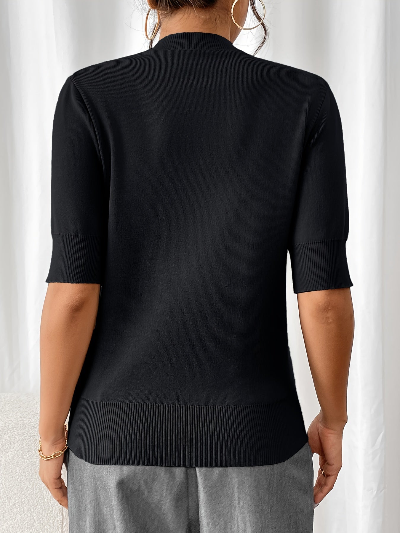 Nerissa | Ribbed Short-Sleeve Top