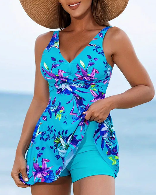 Feike | Elegante Swimdress met Tropische Print