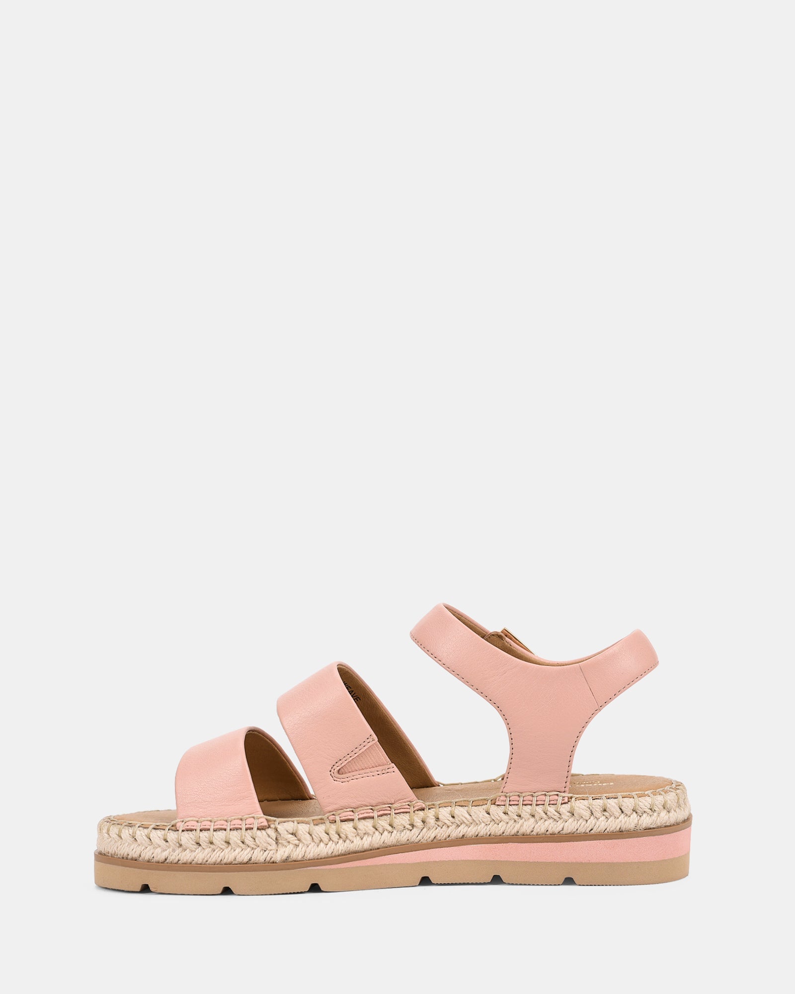 Zomerse Dames Roze Sandalen met Brede Bandjes en Espadrille Zool