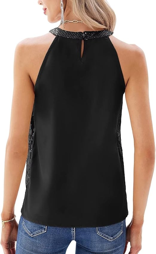 Brith | Haltertop met Gouden Ruitpatroon