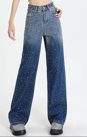 Laila | Straight-Leg Jeans met Glitterdetails