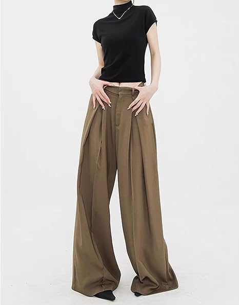 Ren | Wijde Pantalon met Hoge Taille
