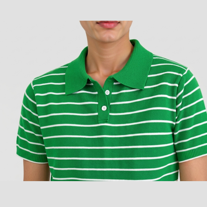 Trendy Groene Gestreepte Polo voor Vrouwen