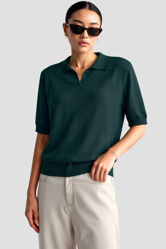 Stijlvolle Comfortabele Dames Polo Met Korte Mouwen