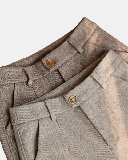 Ellie | Klassieke Herringbone Broek