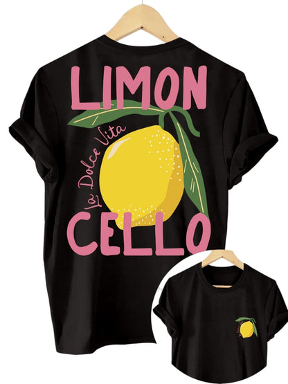 Comfortabele Dames T-shirt met Citroen Print