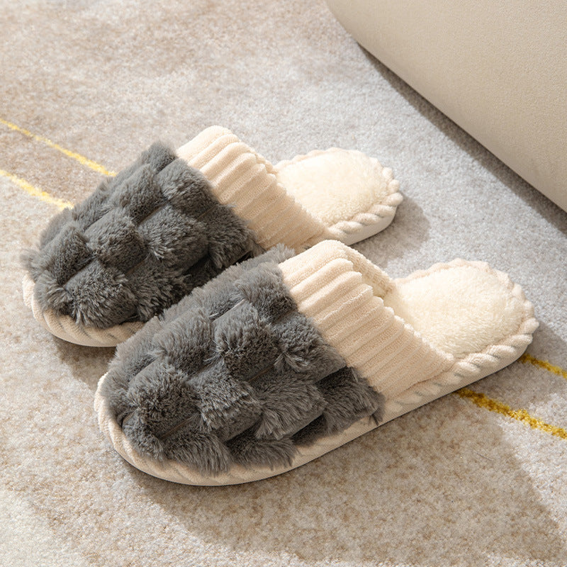 Luxe Comfortabele Dames Pantoffels met Bontvoering