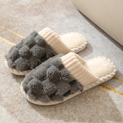 Luxe Comfortabele Dames Pantoffels met Bontvoering