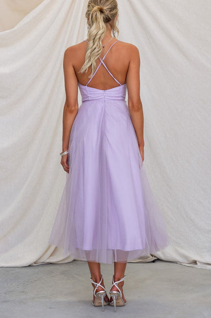 Moxi | Tulle Corset Jurk met Spaghettibandjes