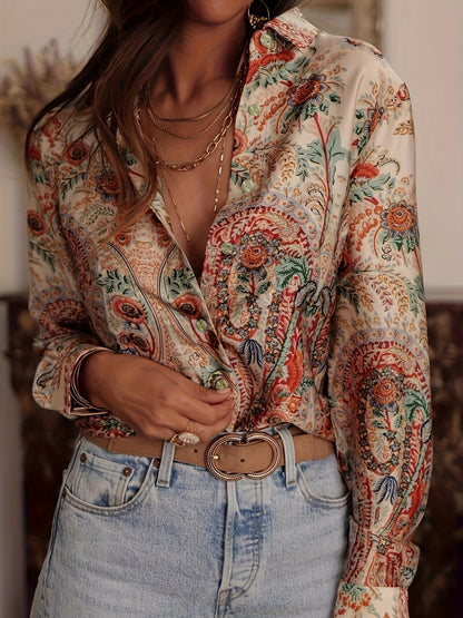 Talia | Blouse met Bloemenprint